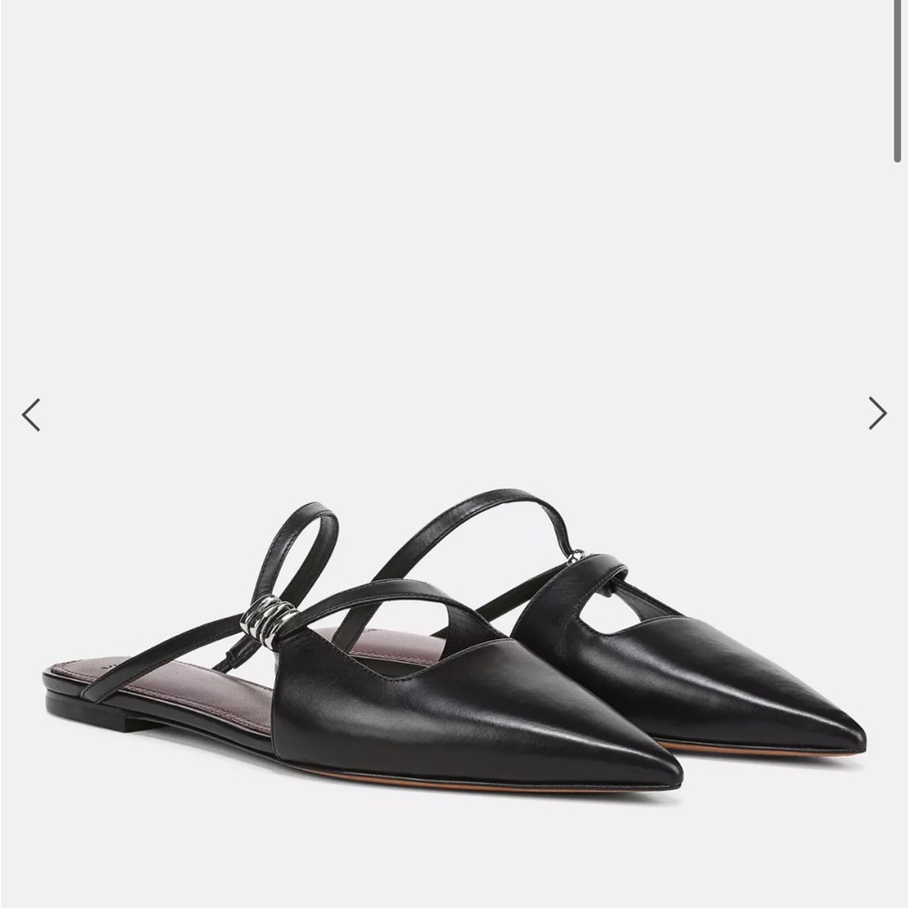 Vince Black Pointed Toe Flats NWT